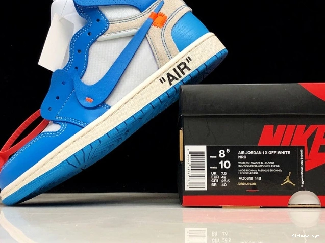 Air Blue UNC Powder 1 Jordan Off-White AQ0818-148 0702